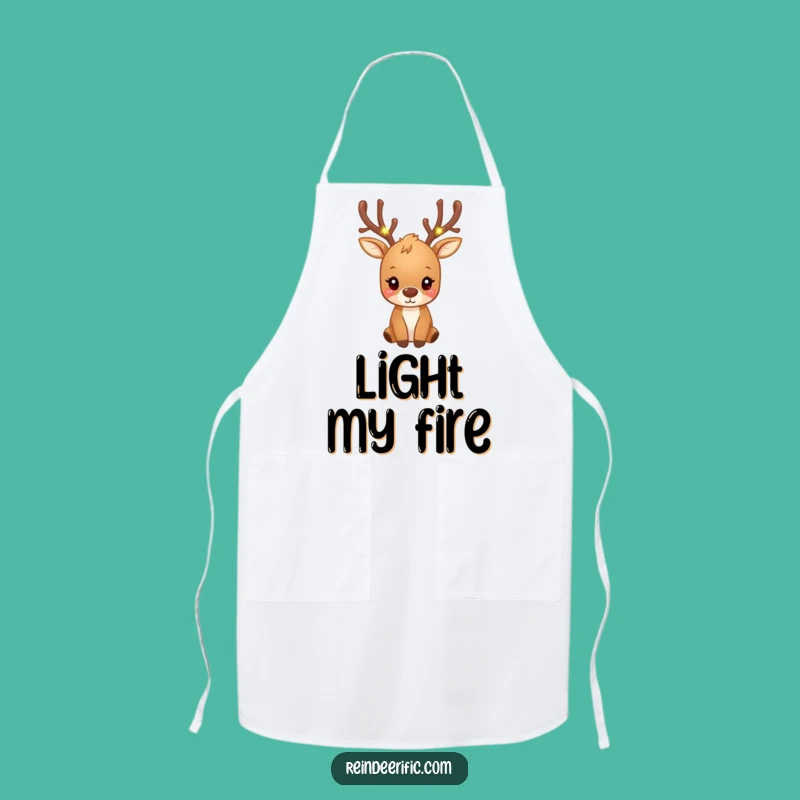 Funny Chef Reindeer Apron: Fairy Light Magic, Hilarious Funny Gift!