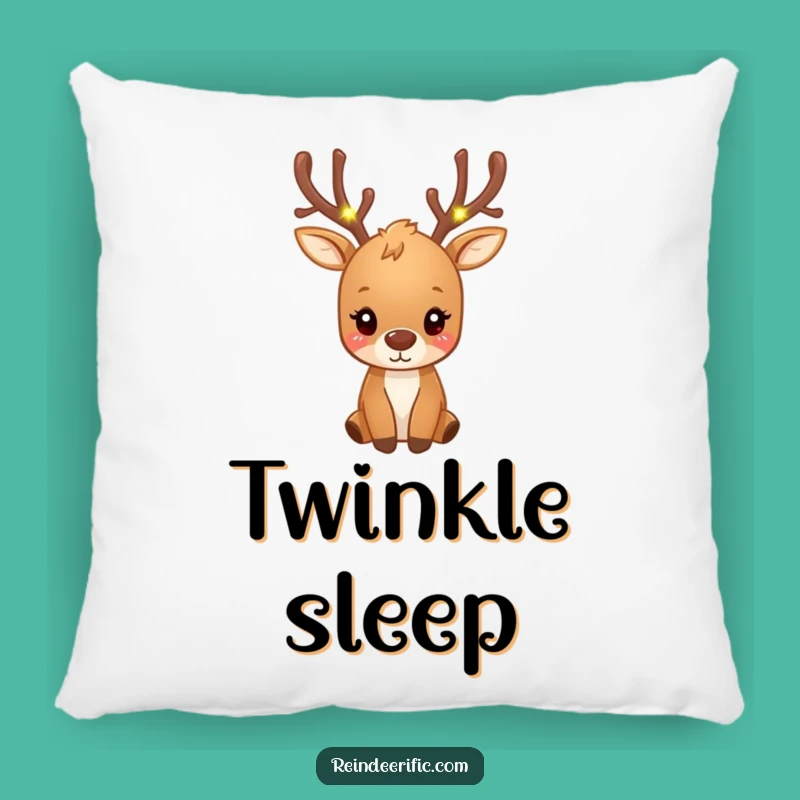 Comfortable Fairy Light Reindeer Pillow: Magical Dreams, Sweet Funny Gift!