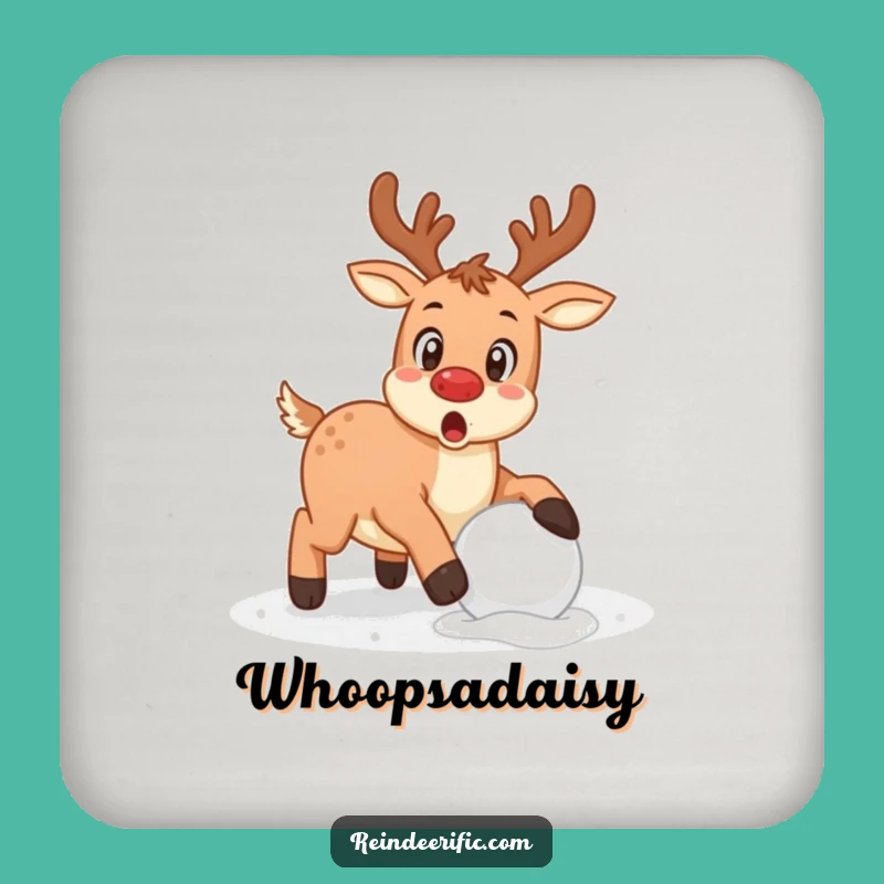 Funny Stumble Coaster Set: Surprised Snow Protection, Awesome Funny Gift!