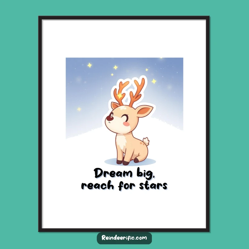 Free Printable Wall Art: Starry Reindeer Sprite, Downloadable Art for Dreamy Spaces