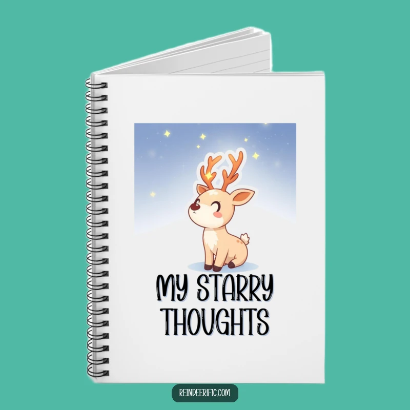 Funny Notebook: Starry Reindeer Sprite, Night Sky Journal Design