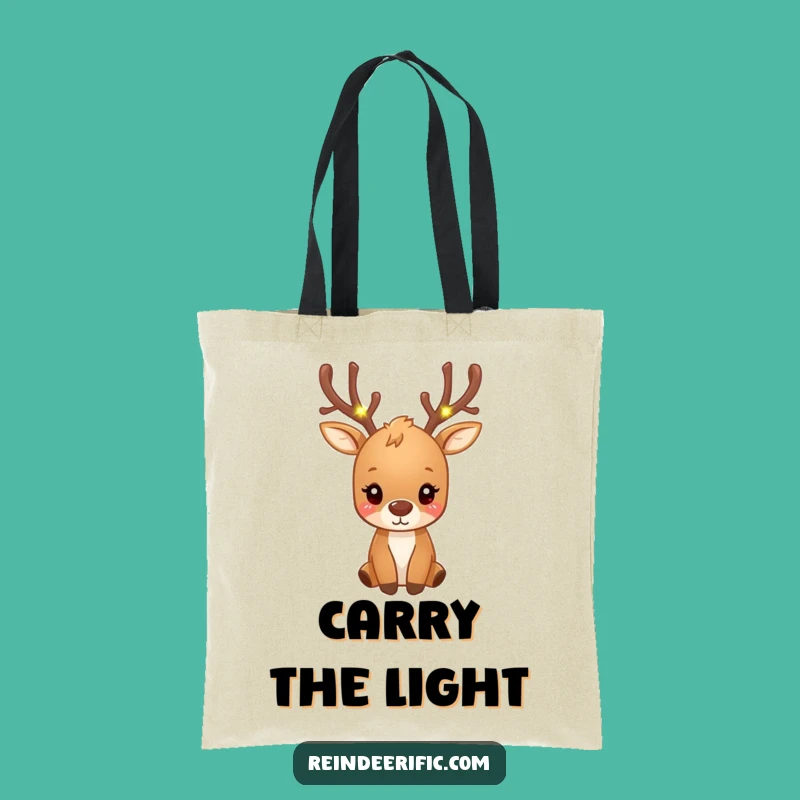 Funny Fairy Light Tote Bag: Sparkly Reindeer Fun, Great Funny Gift!
